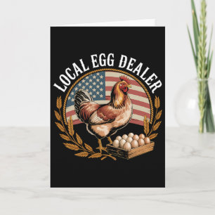 Local Egg Dealer Roster Easter Funny Chicken Farme Card