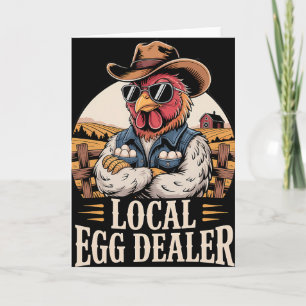 Local Egg Dealer Roster Easter Funny Chicken Farme Card