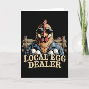 Local Egg Dealer Roster Easter Funny Chicken Farme Card