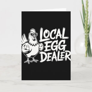 Local Egg Dealer Roster Easter Funny Chicken Farme Card