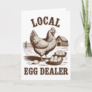 Local Egg Dealer Roster Easter Funny Chicken Farme Card