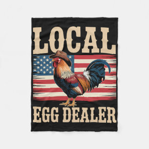 Local Egg Dealer Roster Easter Funny Chicken Farme Fleece Blanket