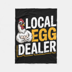 Local Egg Dealer Roster Easter Funny Chicken Farme Fleece Blanket
