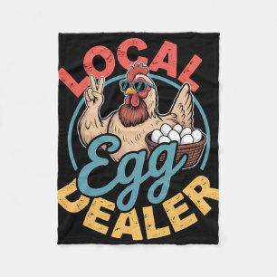 Local Egg Dealer Roster Easter Funny Chicken Farme Fleece Blanket