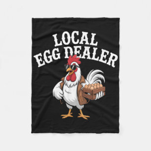 Local Egg Dealer Roster Easter Funny Chicken Farme Fleece Blanket