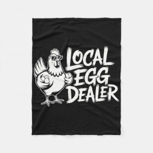 Local Egg Dealer Roster Easter Funny Chicken Farme Fleece Blanket