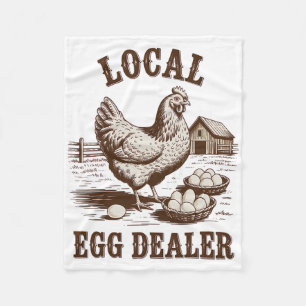 Local Egg Dealer Roster Easter Funny Chicken Farme Fleece Blanket