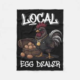 Local Egg Dealer Roster Easter Funny Chicken Farme Fleece Blanket