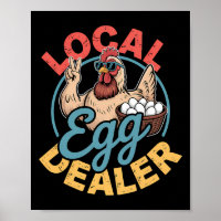 Local Egg Dealer Roster Easter Funny Chicken Farme