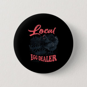 Local Egg Er Retro Chicken Funny Farmer Easter Adu 6 Cm Round Badge