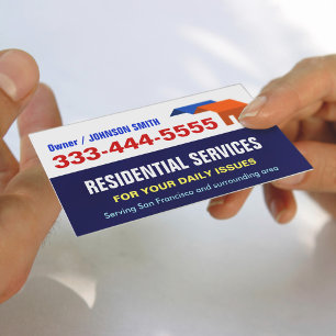 Local Emergency Housing and Residential Services Magnetic Business Card