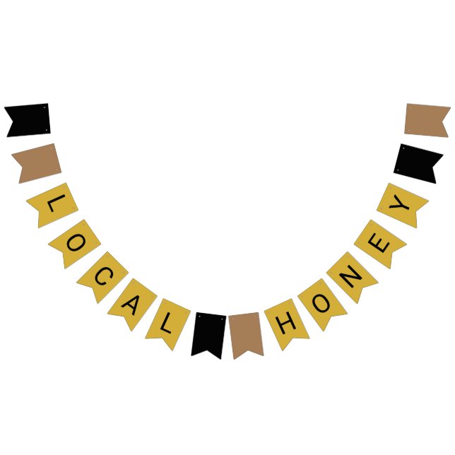 Local Honey For Sale Beekeeper Bunting Banner (All)