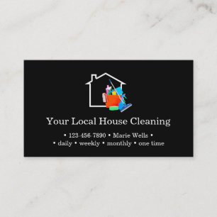 Local House Cleaning Service New Business Cards