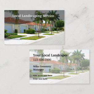 Local Landscaping Neighbourhood Service Business Card