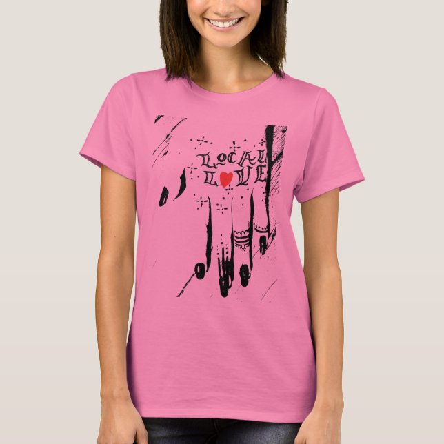 Local Love Ladies Night Pink Woman's Tee (Front)