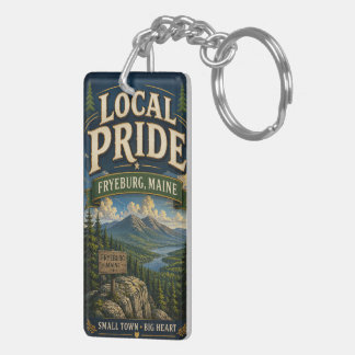 Local Pride Fryeburg Maine Rectangle Acrylic Key Ring
