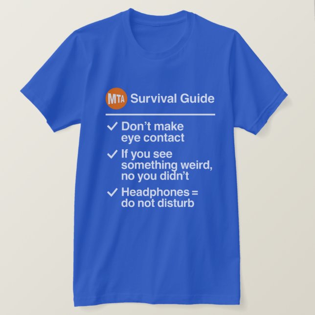 Local Rules | NYC subway humour T-Shirt (Design Front)