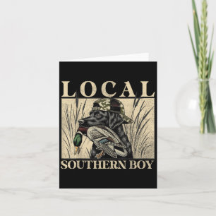 Local Southern Boy Duck Hunting Black Lab Outdoor Card