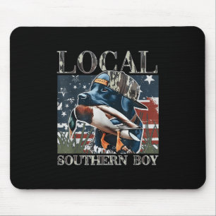 Local Southern Boy Duck Hunting Black Lab Outdoor Mouse Pad