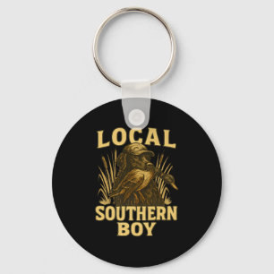 Local Southern Boy Duck Hunting Labrador Dog Rural Key Ring