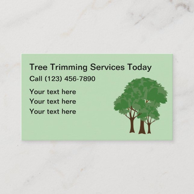 Local Tree Trimming Service Business Card (Front)