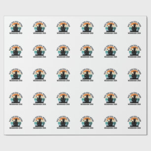 Local Witch Halloween Haunted House Retro Art Wrapping Paper