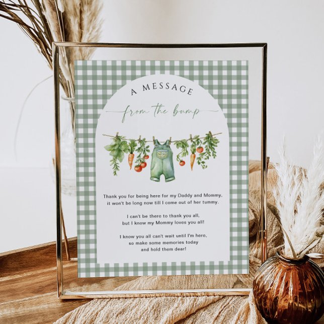 Locally Grown A Message from the Bump Baby Shower Poster (Creator Uploaded)