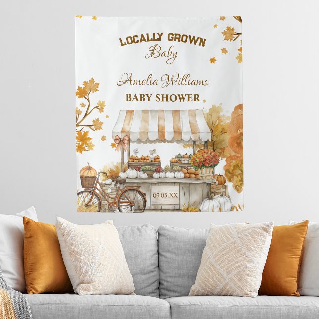 Locally Grown Autumn Harvest Baby Shower Tapestry (Creator Uploaded)