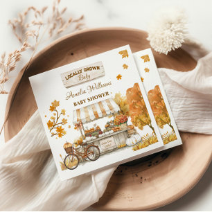 Locally Grown Baby Autumn Farmers Market Napkin