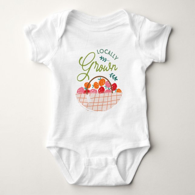Locally Grown Baby Bodysuit One-Piece Gift (Front)