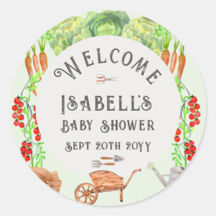 Locally Grown Baby , Farmer's Market  Baby Shower  Classic Round Sticker