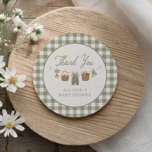 Locally Grown Baby Farmers Market Baby Shower Classic Round Sticker
