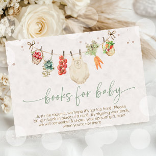 Locally grown baby Farmers market baby shower  Enclosure Card