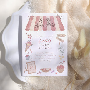 Locally Grown Baby Farmer's Market Baby Shower Invitation