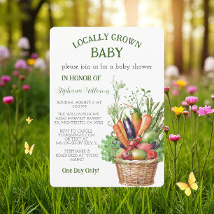 Locally Grown Baby Farmers Market Baby shower Invitation