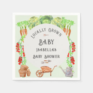 Locally Grown Baby Farmers Market Baby Shower Napkin