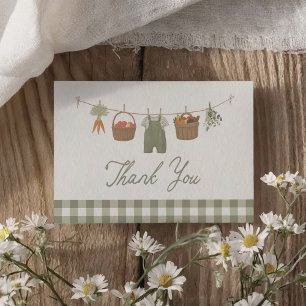 Locally Grown Baby Farmers Market Baby Shower Thank You Card