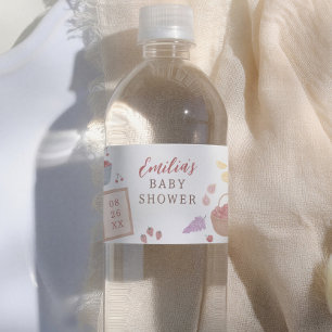 Locally Grown Baby Farmer's Market Baby Shower Water Bottle Label