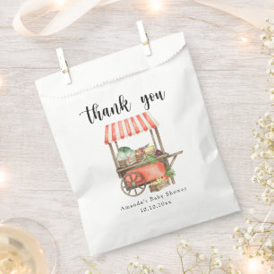 Locally Grown Baby Farmers Market Cart Baby Shower Favour Bags