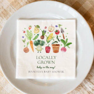 Locally Grown Baby Farmers Market Couples Shower Napkin