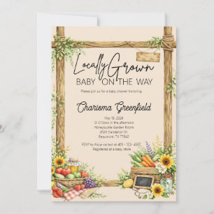 Locally Grown Baby On The Way Shower Invitation