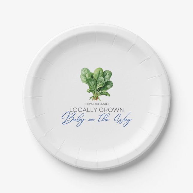 Locally Grown Baby Paper Plate (Front)