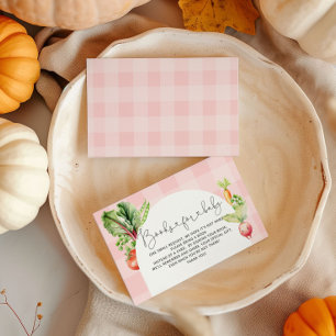 Locally grown baby pink books for baby ticket enclosure card