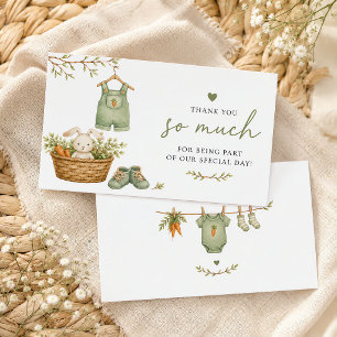 Locally Grown Baby Rustic Bunny Editable Enclosure Card