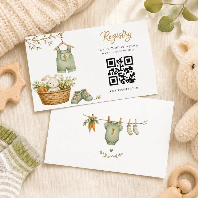 Locally Grown Baby Rustic Bunny Editable Enclosure Card (Locally Grown Baby Rustic Bunny Editable Enclosure Card)