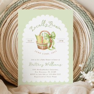Locally Grown Baby Shower Arch Invitation