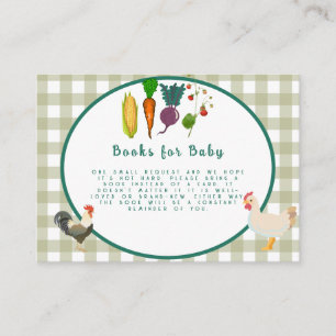 Locally Grown Baby Shower Books for Baby Enclosure Card