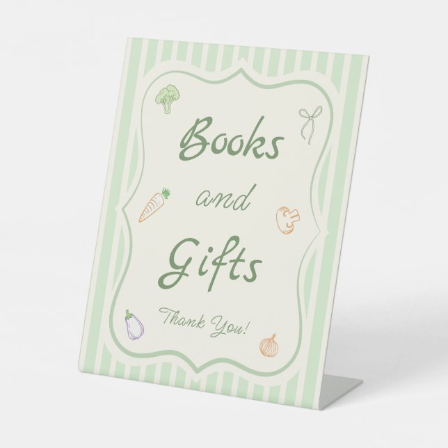 Locally Grown Baby Shower Books & Gifts  Pedestal Sign (Front)