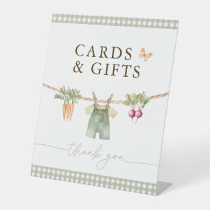 Locally Grown Baby Shower Cards And Gifts Pedestal Sign