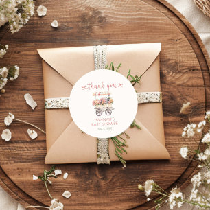 Locally Grown Baby Shower Classic Round Sticker